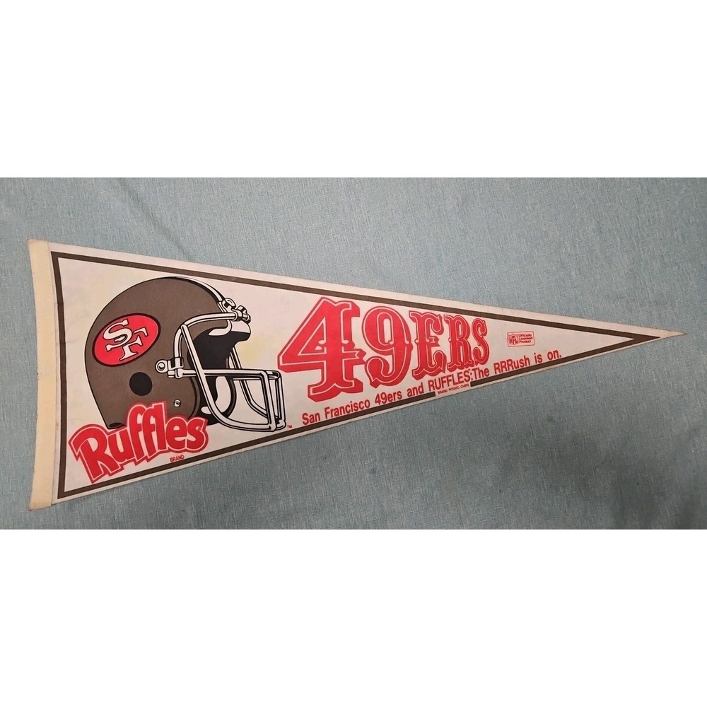 🔥Vintage San Francisco 49ers‎ Ruffles Pennant!! RRRush!! RARE!!
